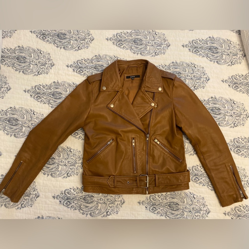 Quince leather motorcycle jacket size M